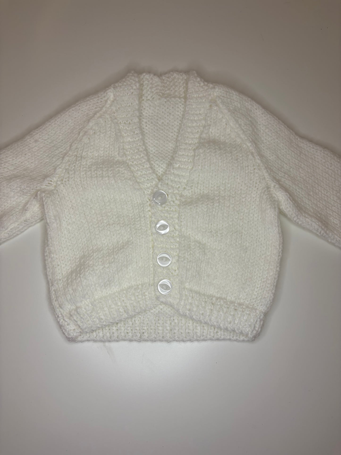 0-3 Months Personalised Hand Knitted Cardigan