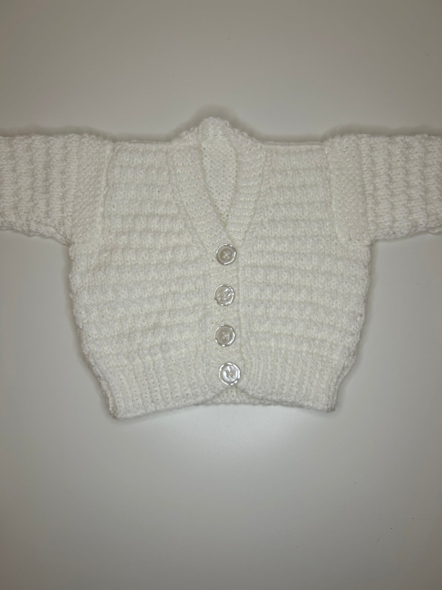 0-3 Months Personalised Hand Knitted Cardigan