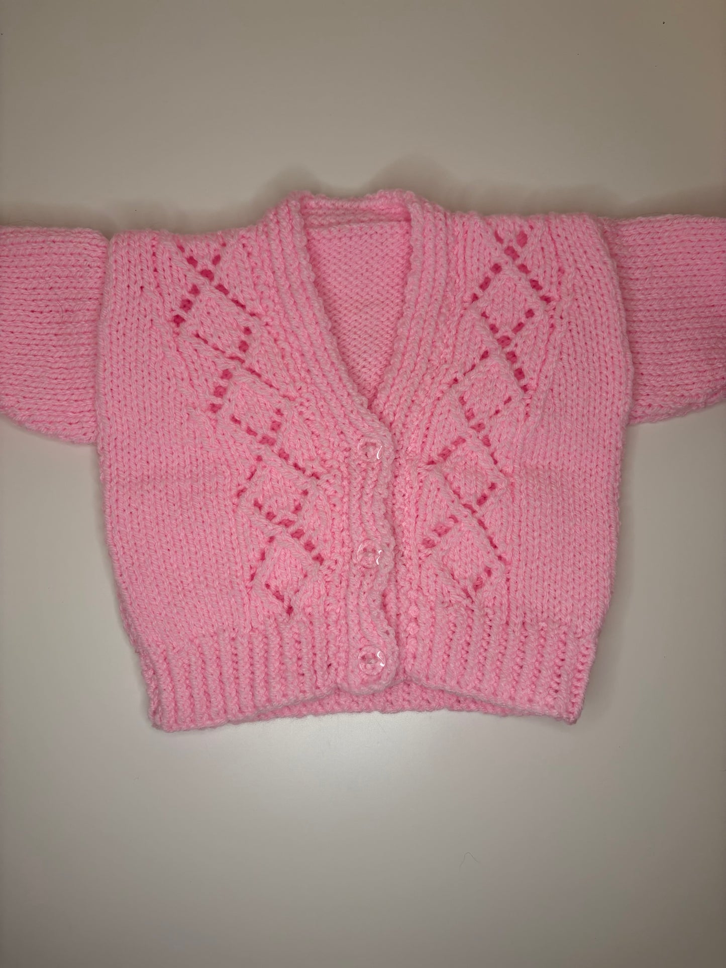 0-3 Months Personalised Hand Knitted Cardigan