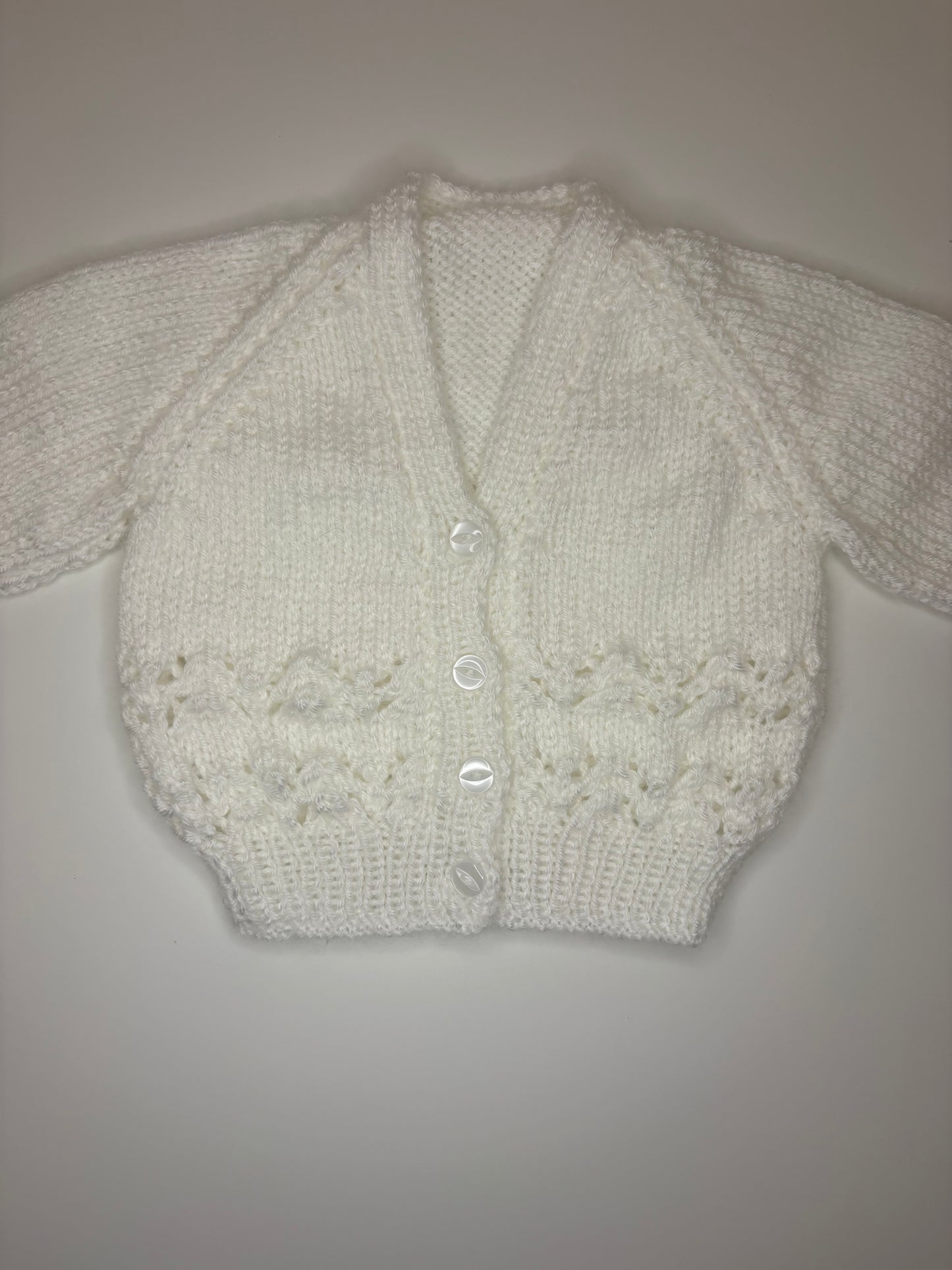 0-3 Months Personalised Hand Knitted Cardigan