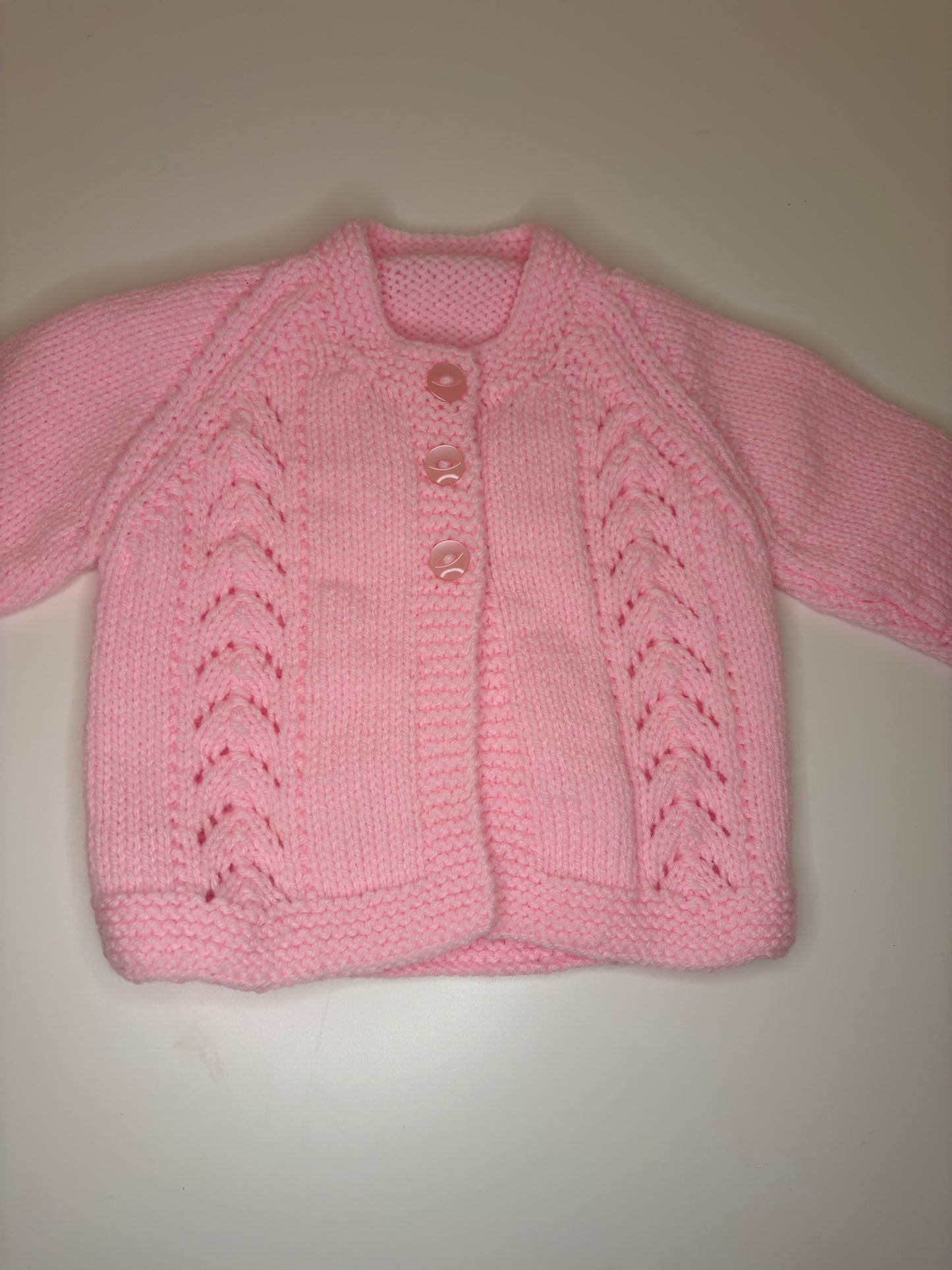 0-3 Months Personalised Hand Knitted Cardigan