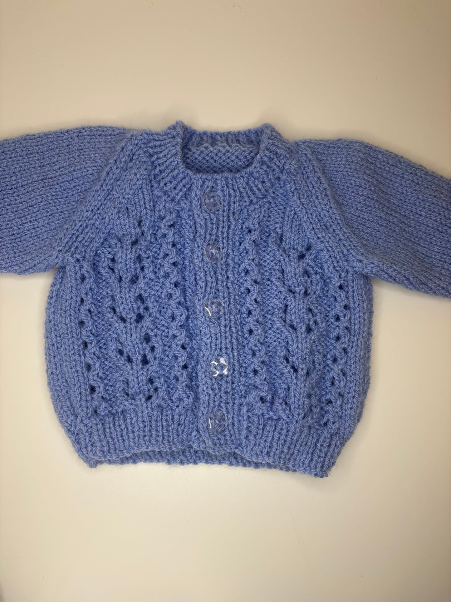 Newborn Personalised Hand Knitted Cardigan