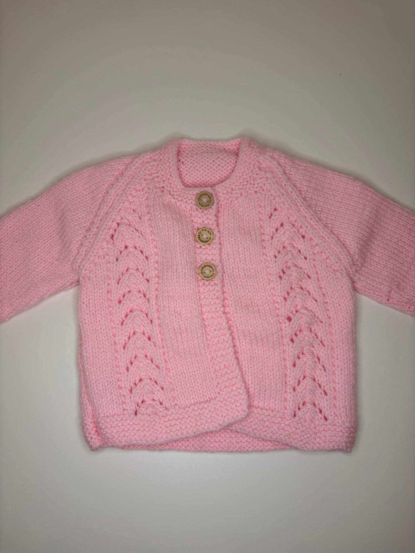0-3 Months Personalised Hand Knitted Cardigan