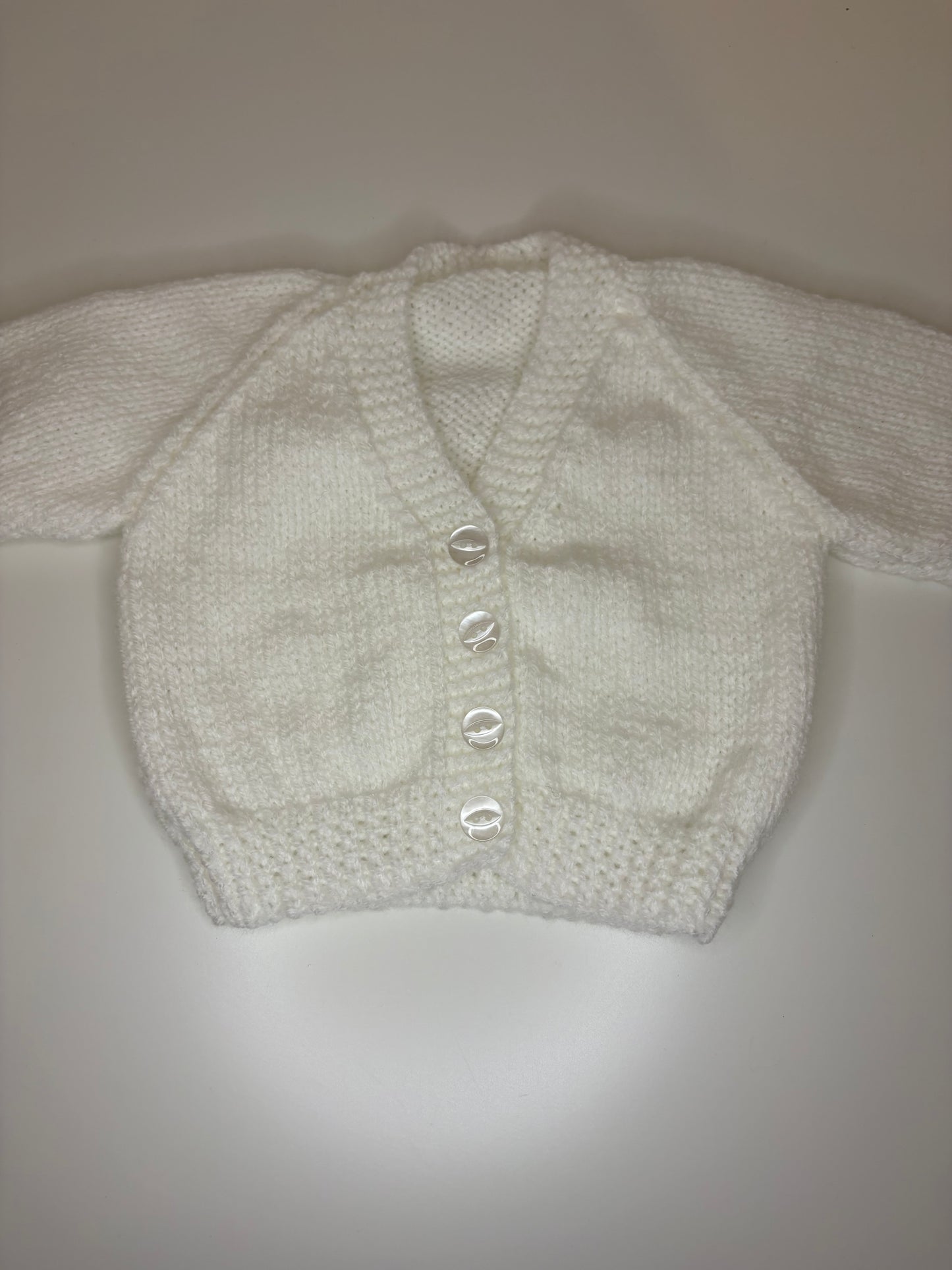 0-3 Months Personalised Hand Knitted Cardigan