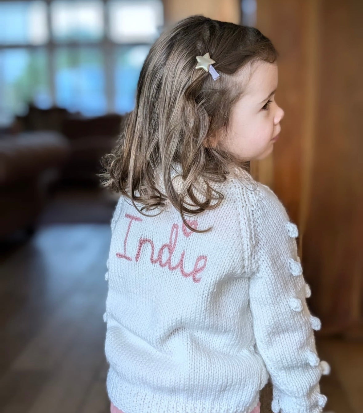 1-2 Years Personalised Hand Knitted Cardigan