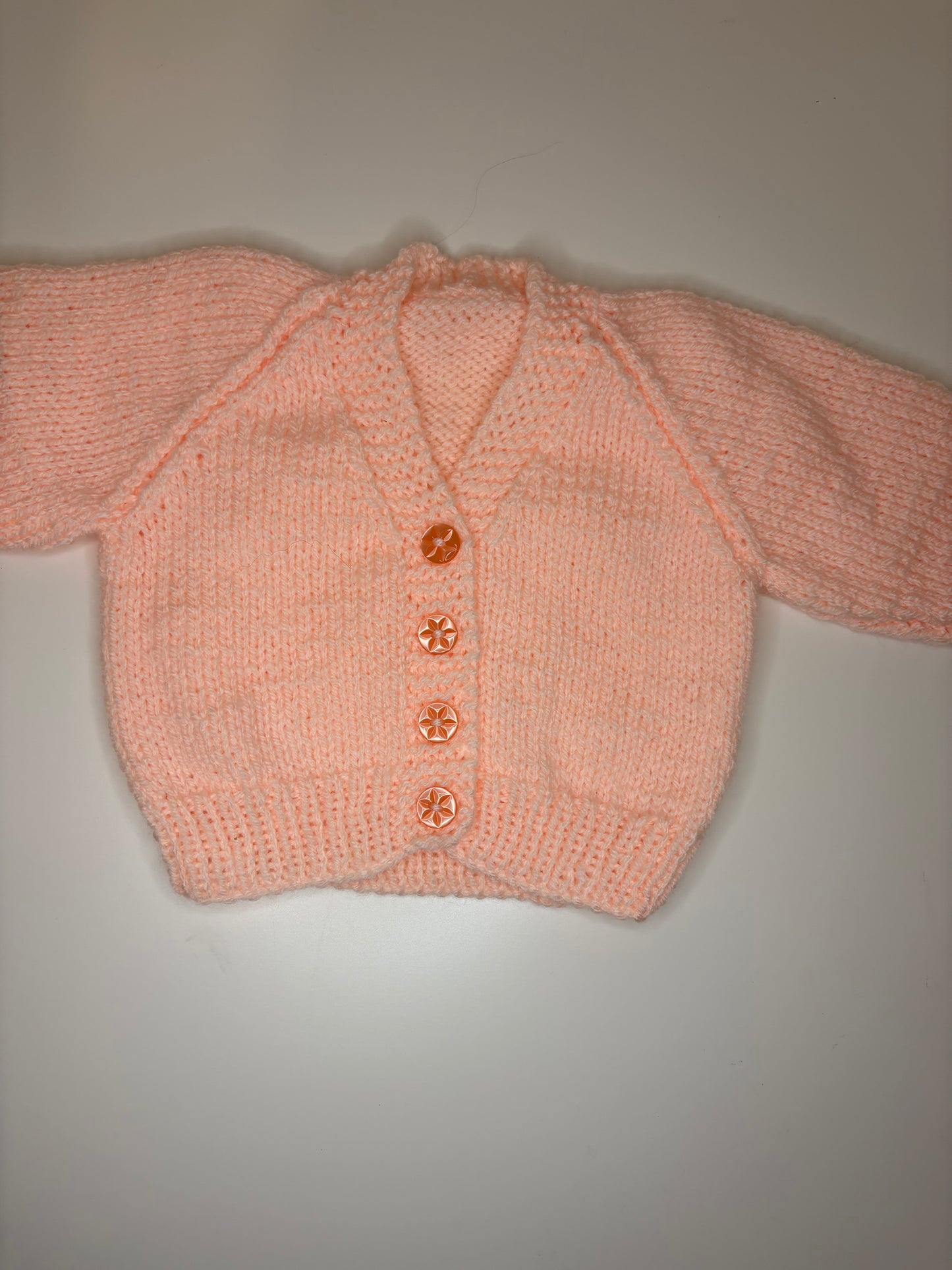 0-3 Months Personalised Hand Knitted Cardigan