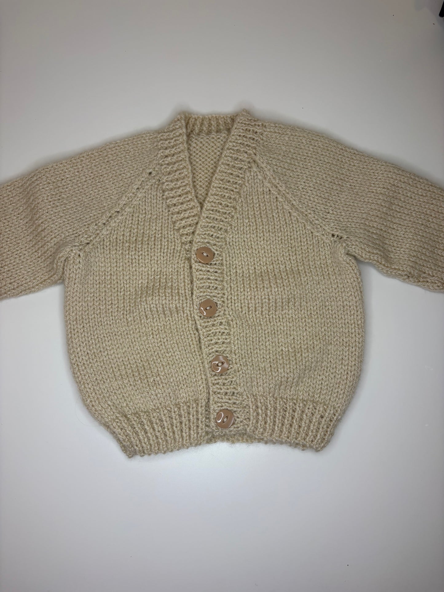 0-3 Months Personalised Hand Knitted Cardigan