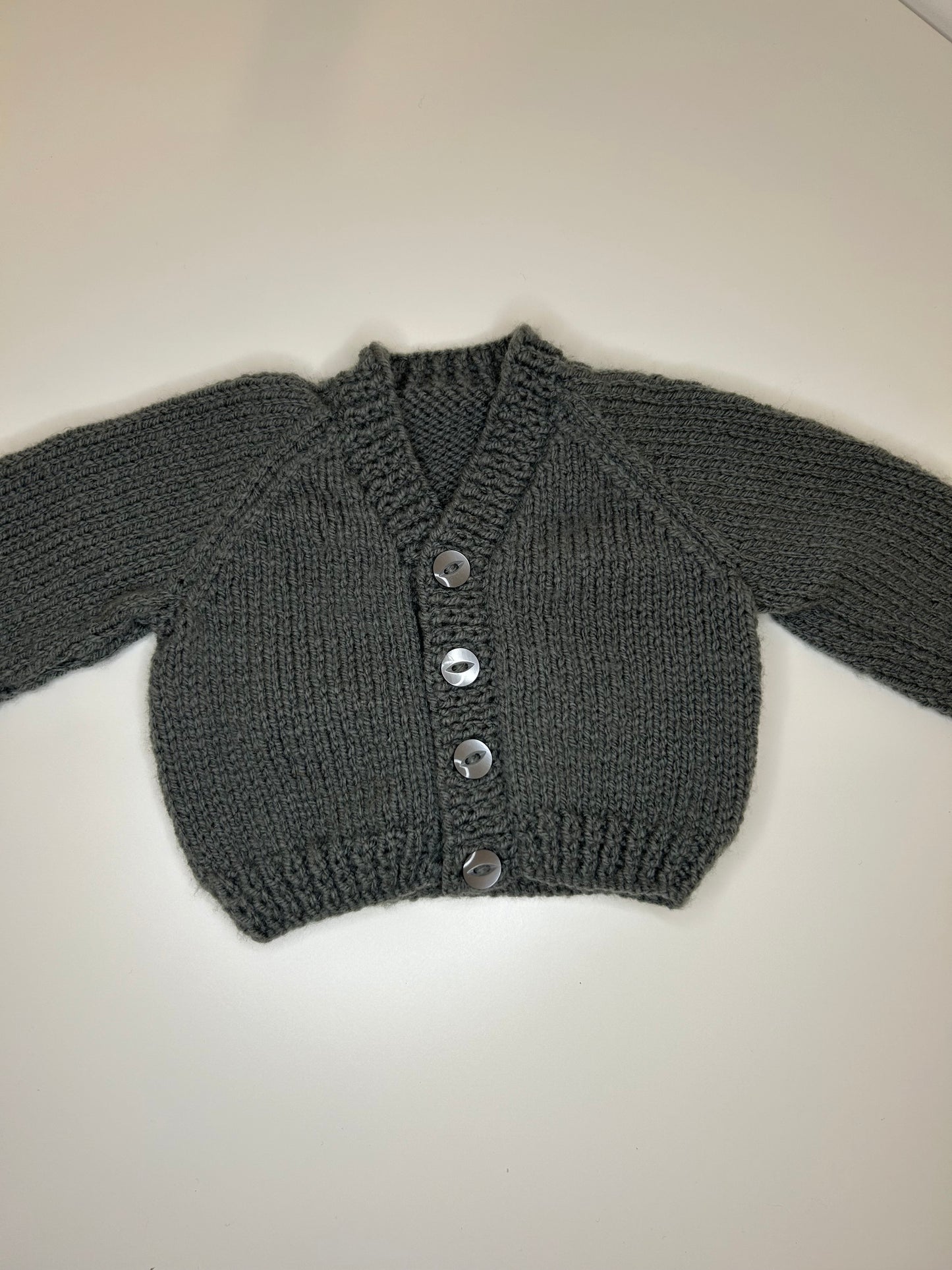 Newborn Personalised Hand Knitted Cardigan