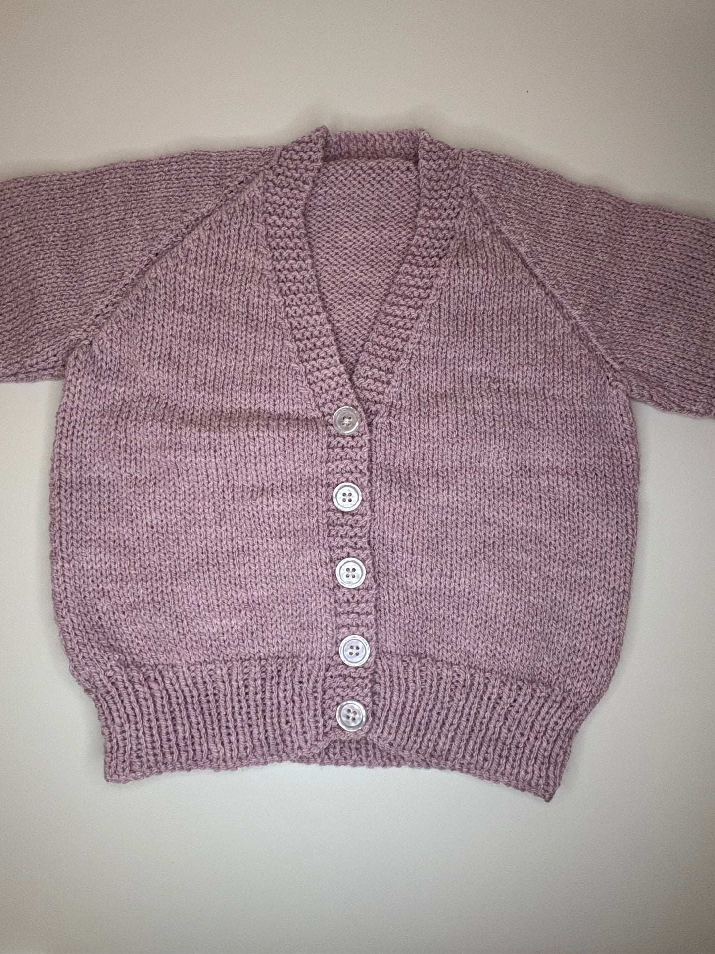2-3 Years Personalised Hand Knitted Cardigan
