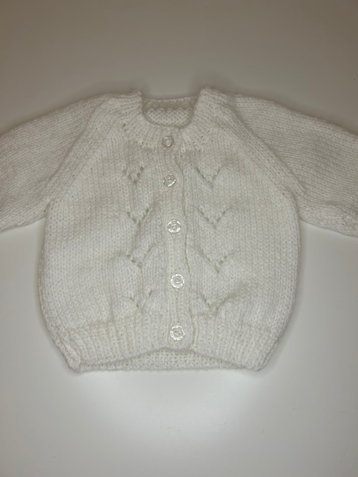 0-3 Months Personalised Hand Knitted Cardigan