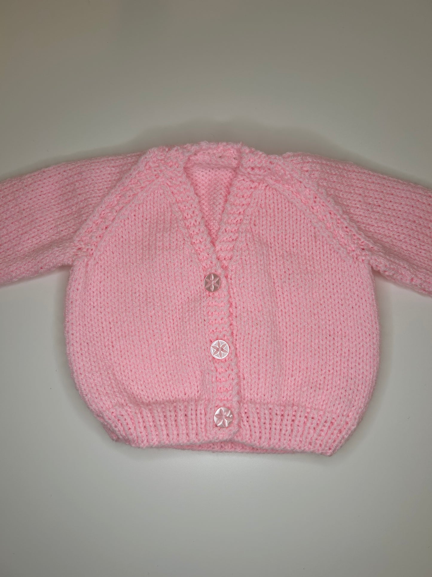 Newborn Personalised Hand Knitted Cardigan