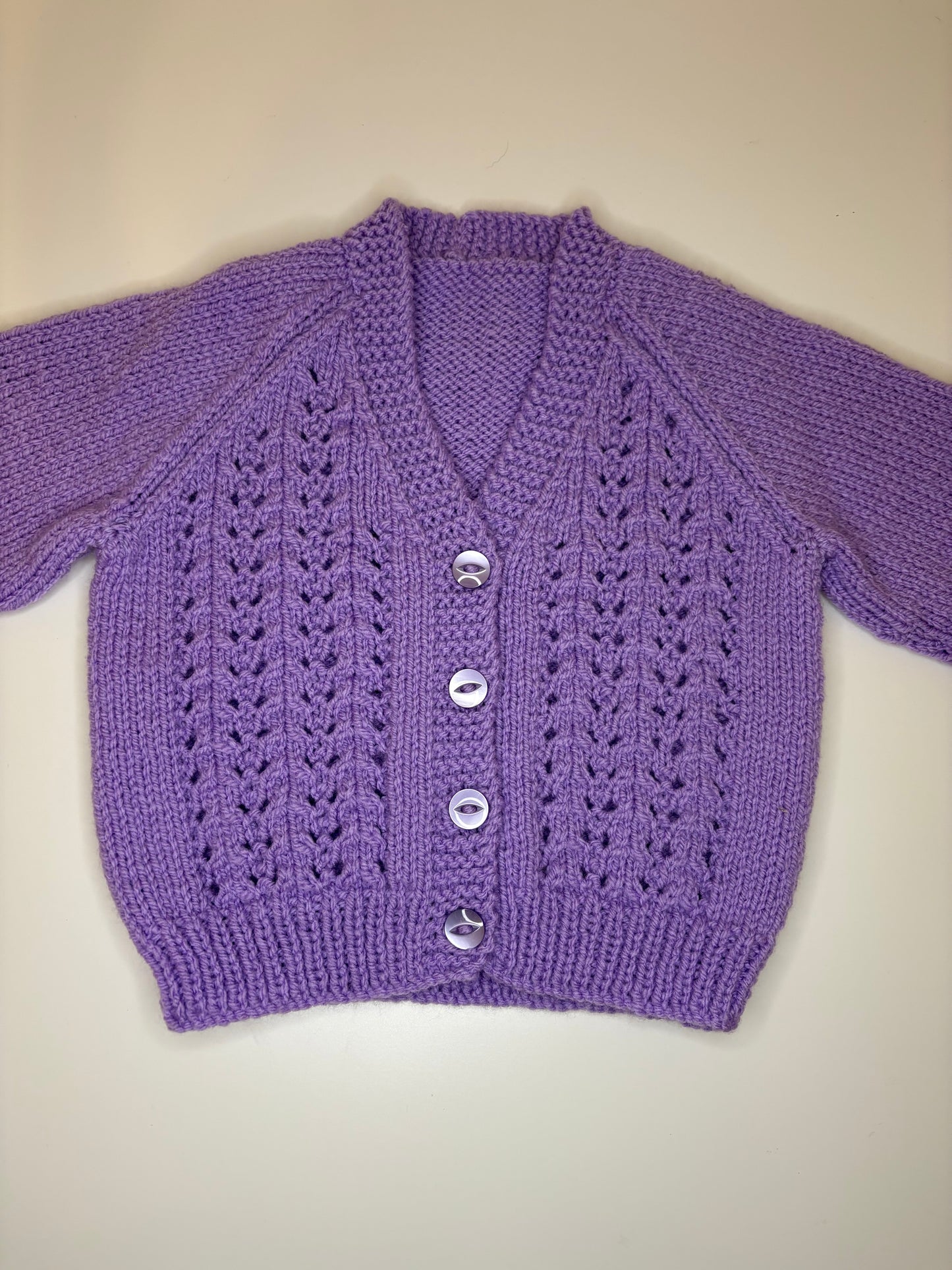 6-12 Months Personalised Hand Knitted Cardigan