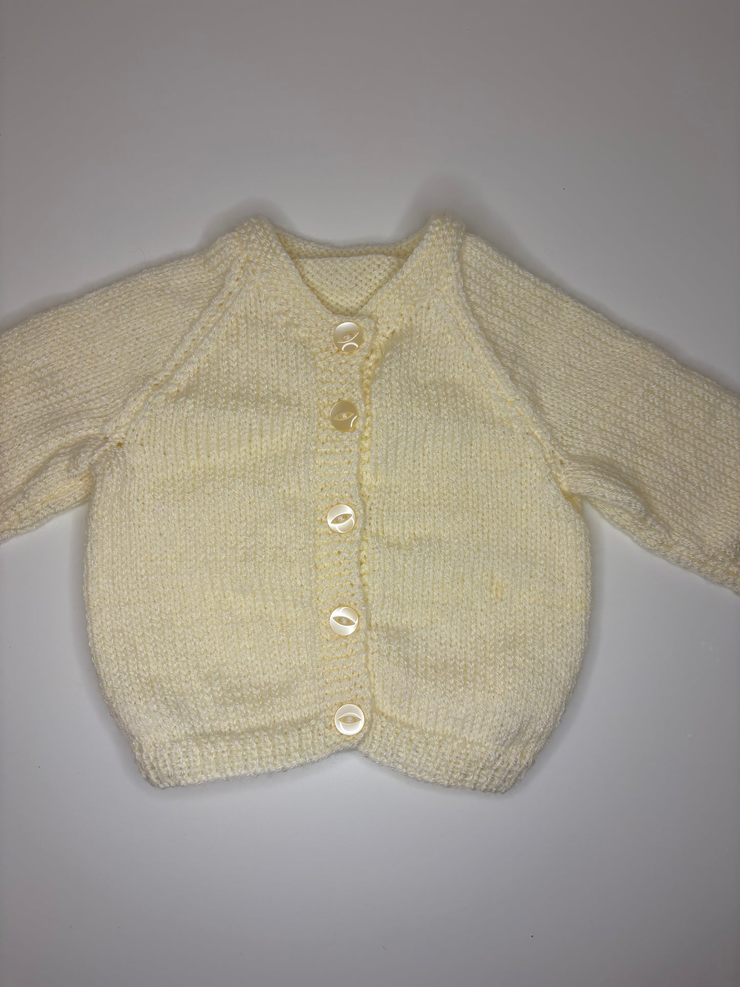 0-3 Months Personalised Hand Knitted Cardigan