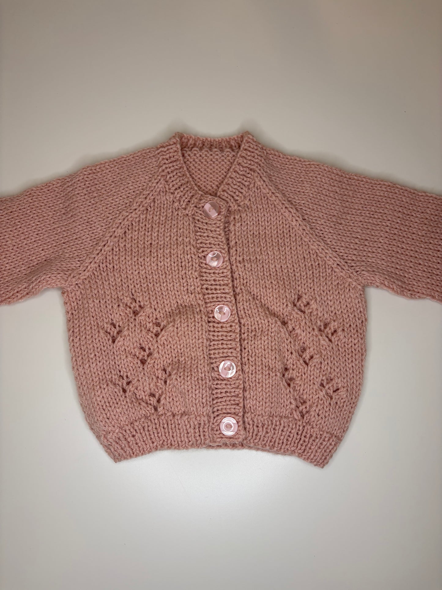 0-3 Months Personalised Hand Knitted Cardigan