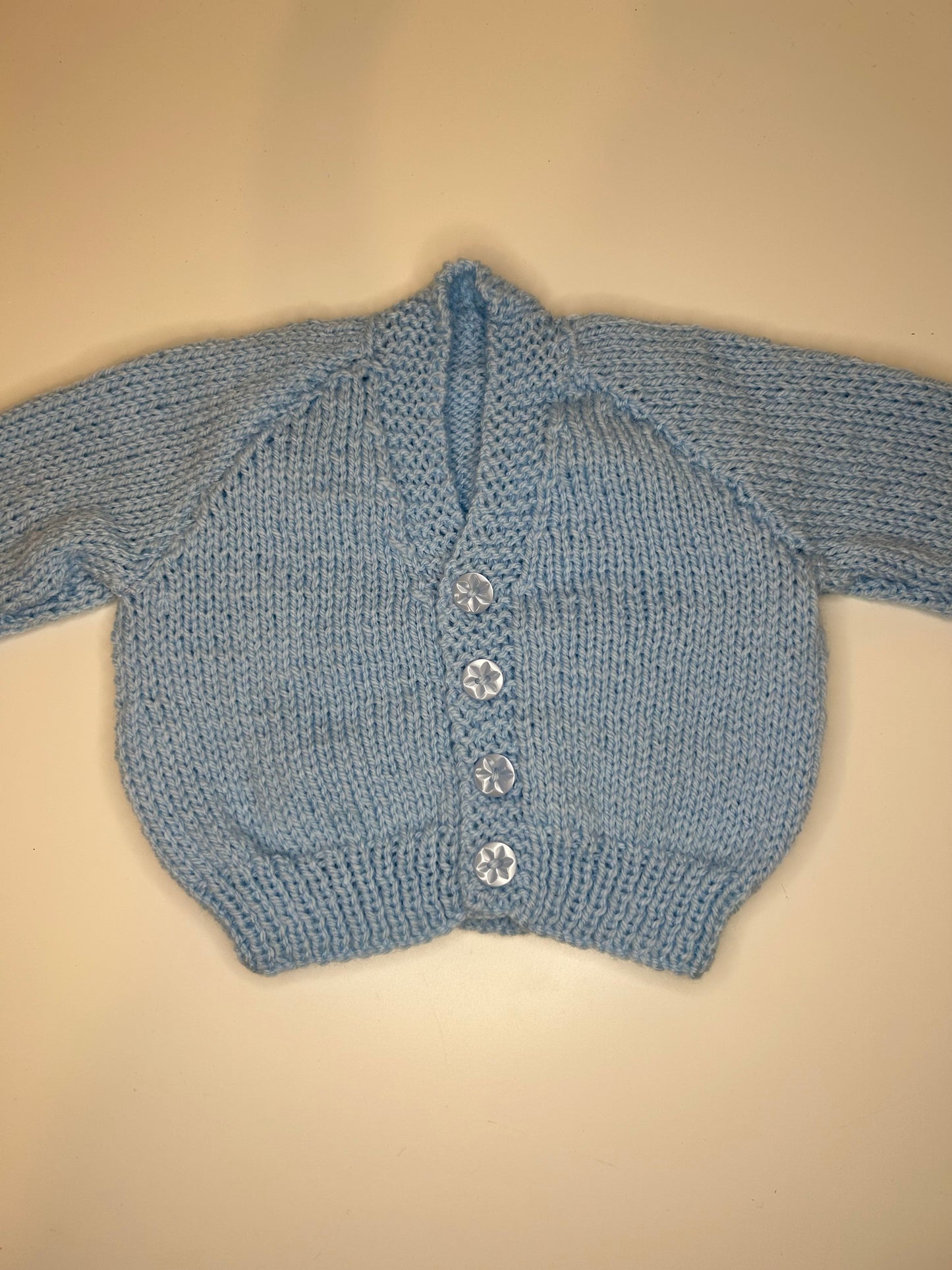 0-3 Months Personalised Hand Knitted Cardigan