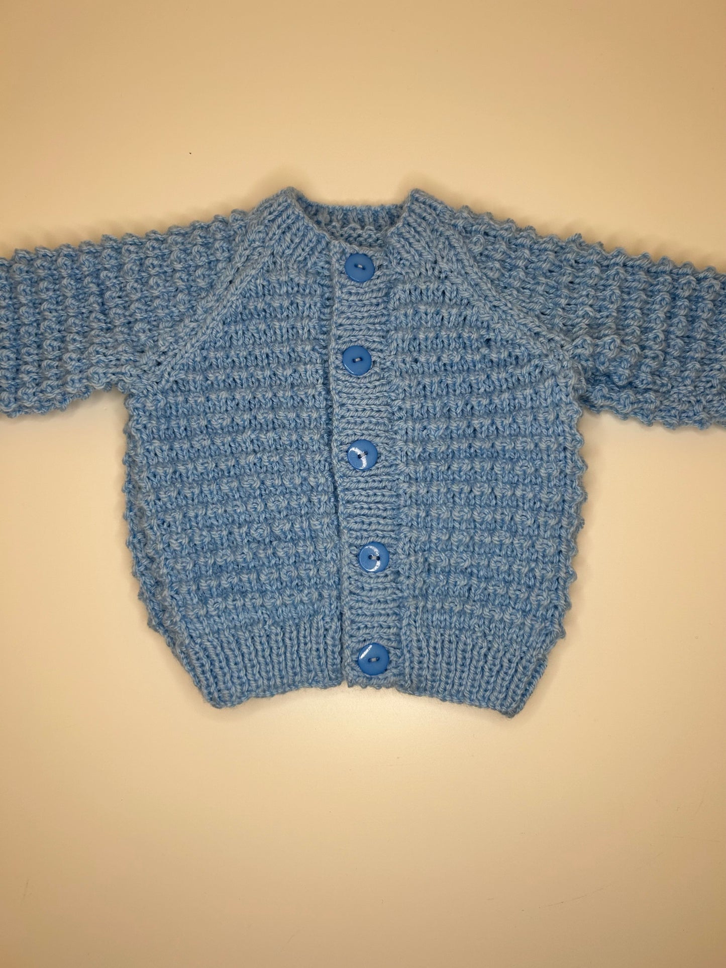 Newborn Personalised Hand Knitted Cardigan