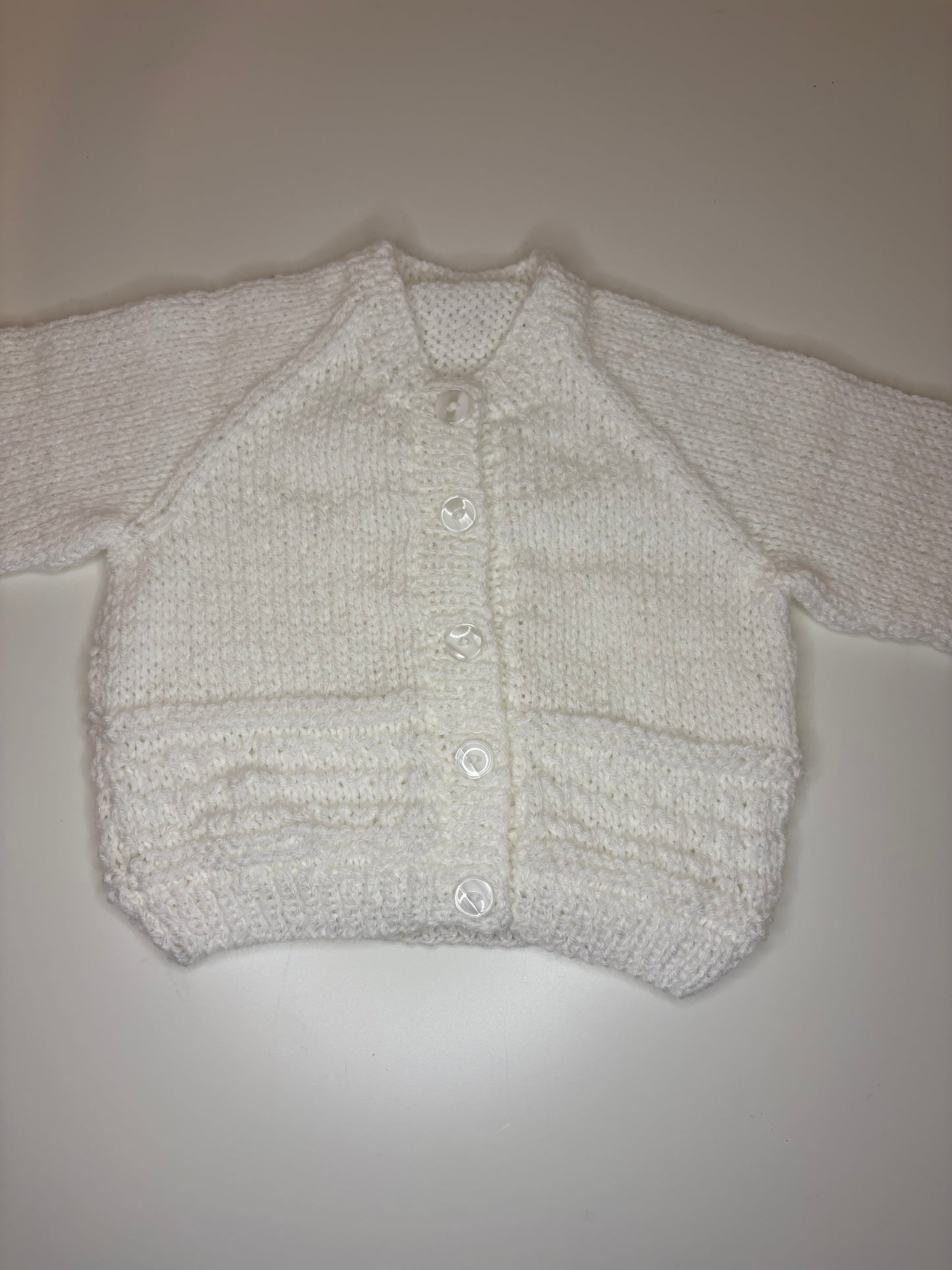 0-3 Months Personalised Hand Knitted Cardigan