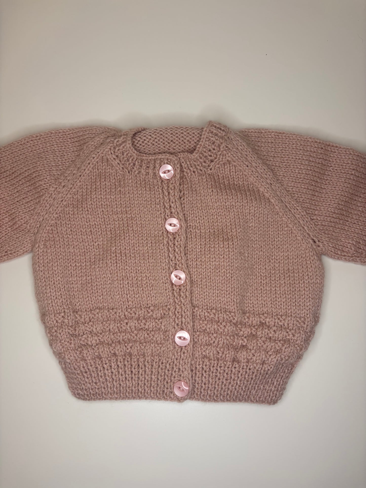 6-12 Months Personalised Hand Knitted Cardigan