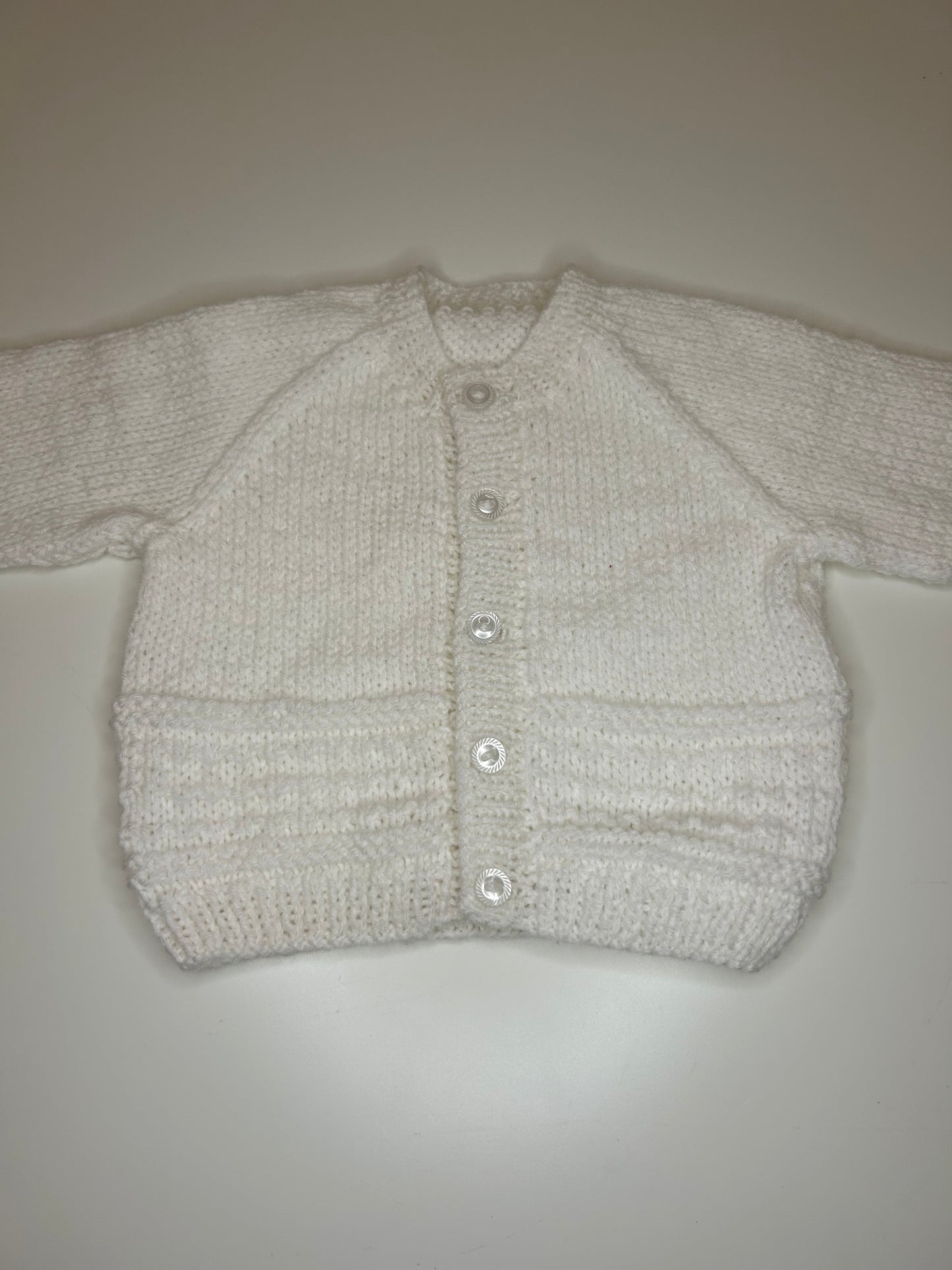 0-3 Months Personalised Hand Knitted Cardigan