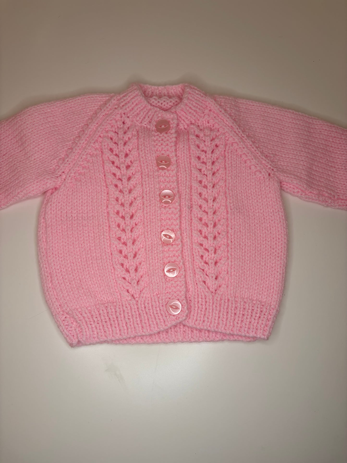 0-3 Months Personalised Hand Knitted Cardigan
