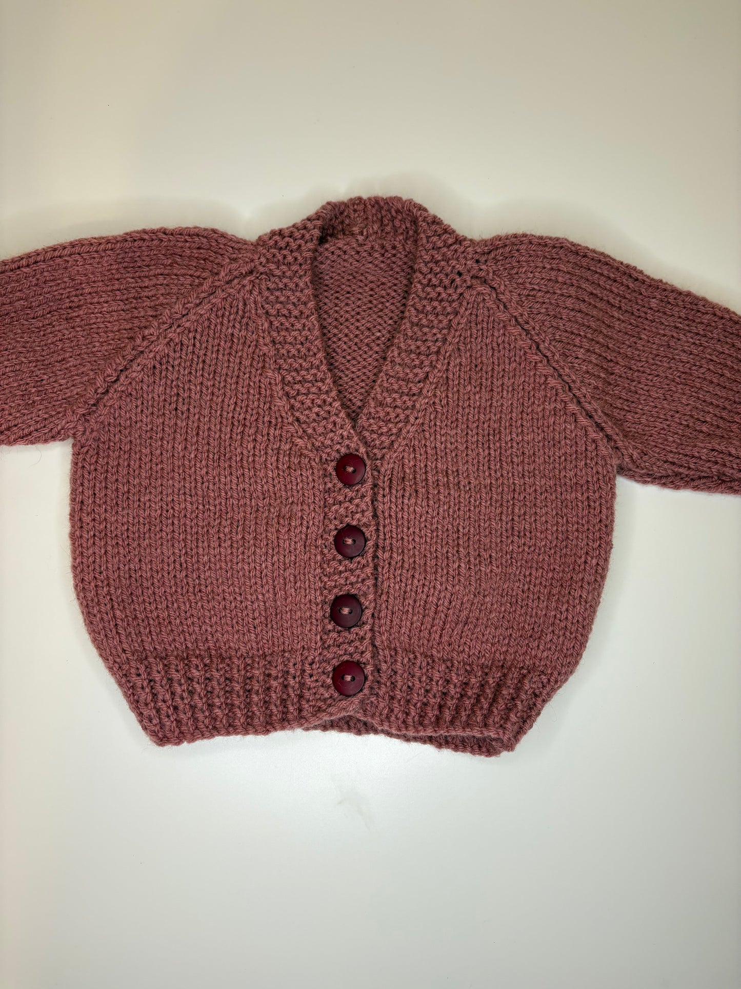 0-3 Months Personalised Hand Knitted Cardigan