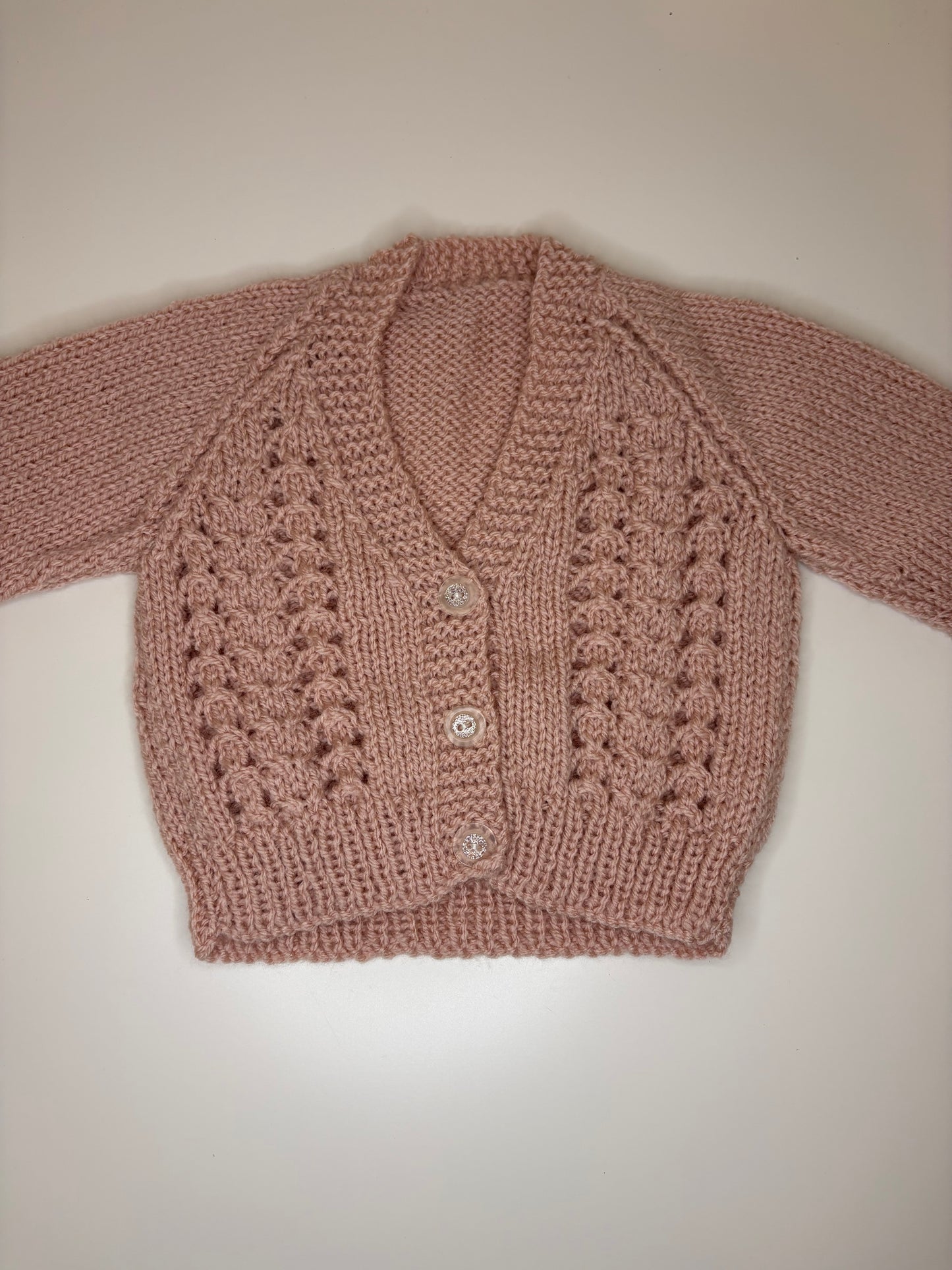 0-3 Months Personalised Hand Knitted Cardigan
