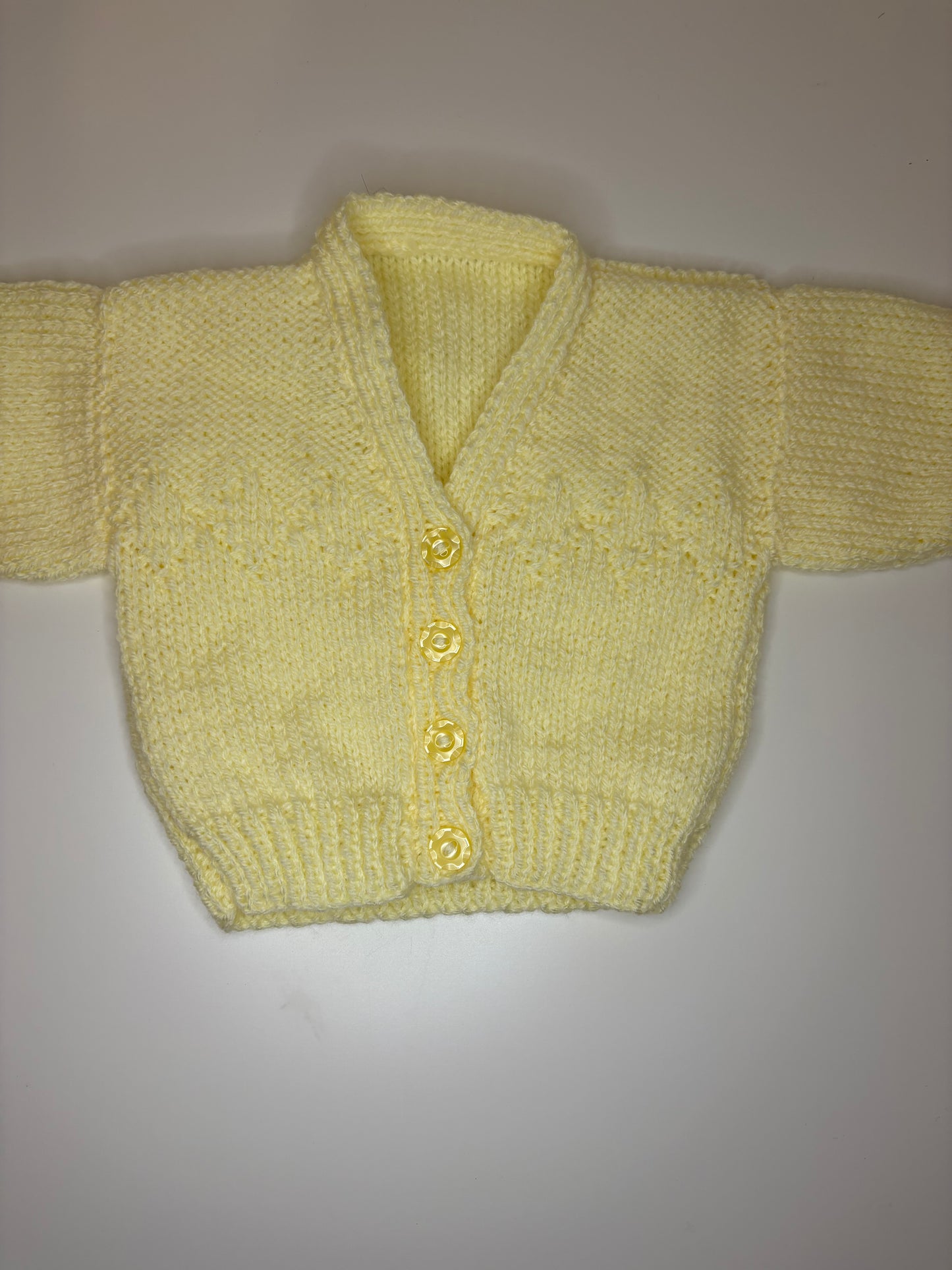 0-3 Months Personalised Hand Knitted Cardigan