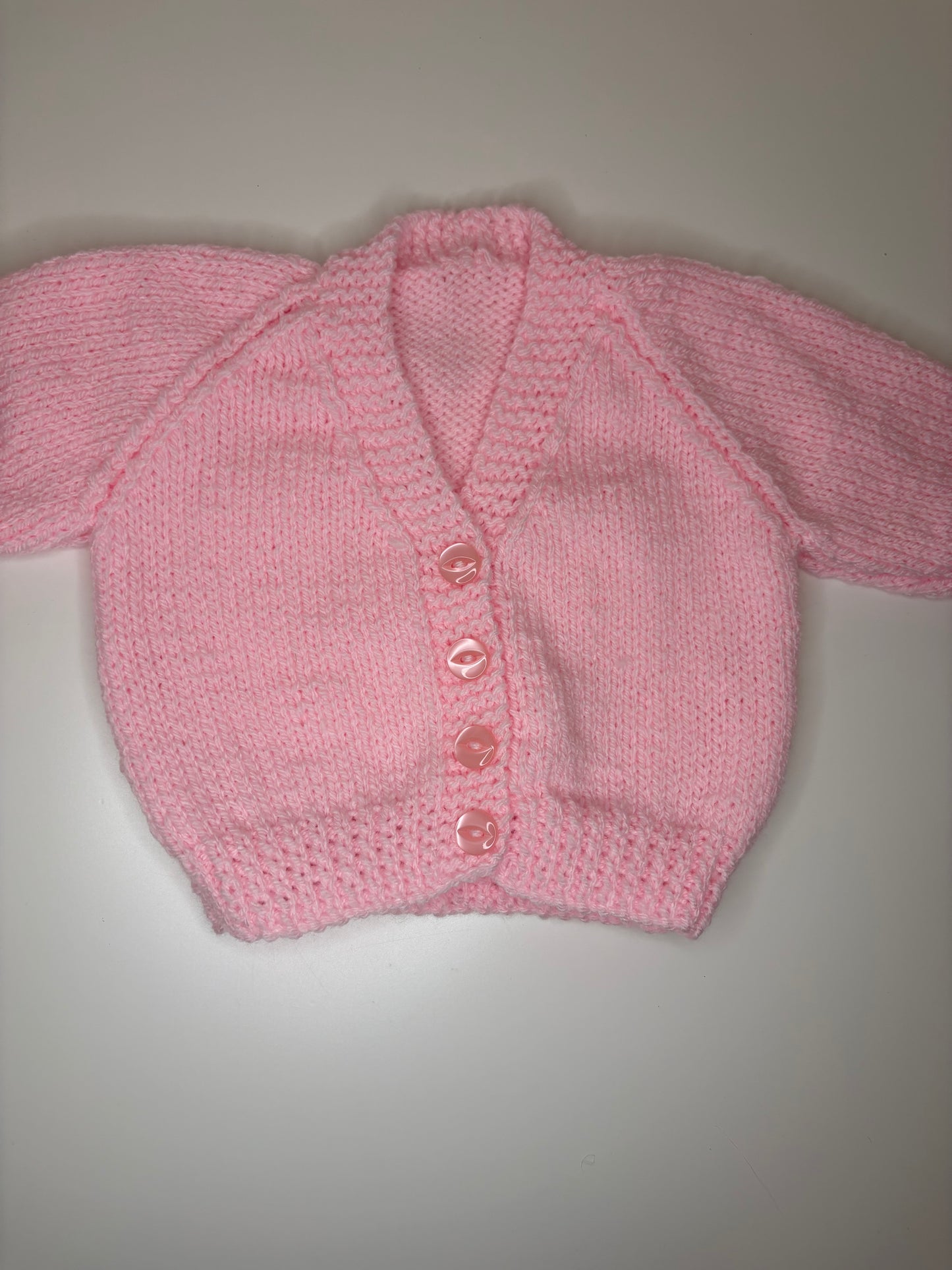 0-3 Months Personalised Hand Knitted Cardigan
