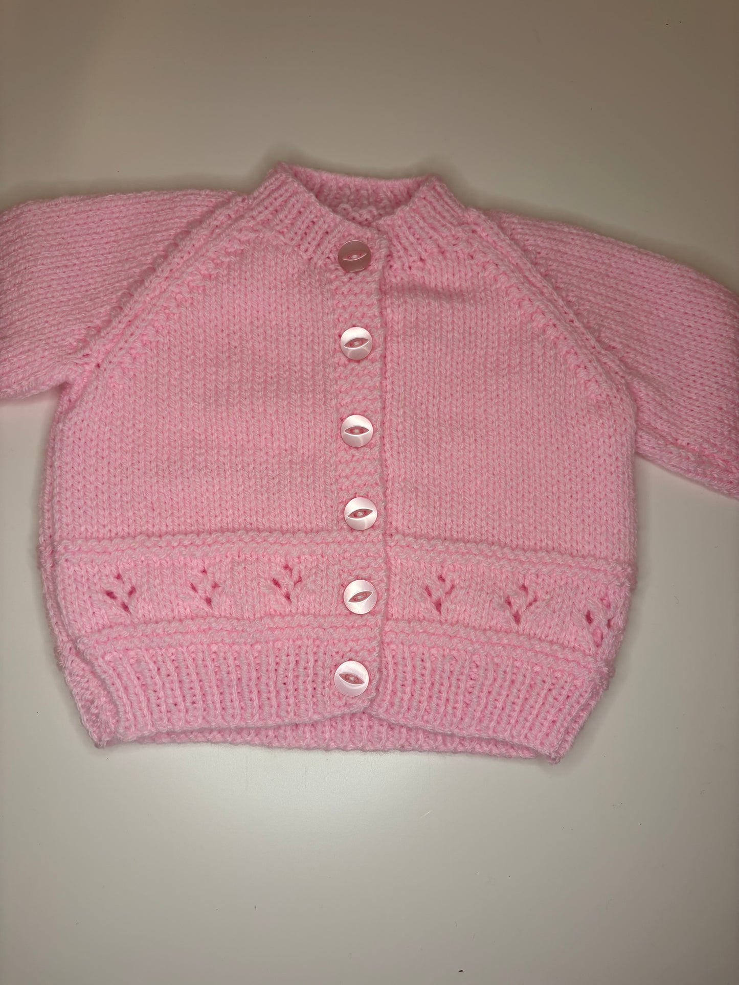 0-3 Months Personalised Hand Knitted Cardigan