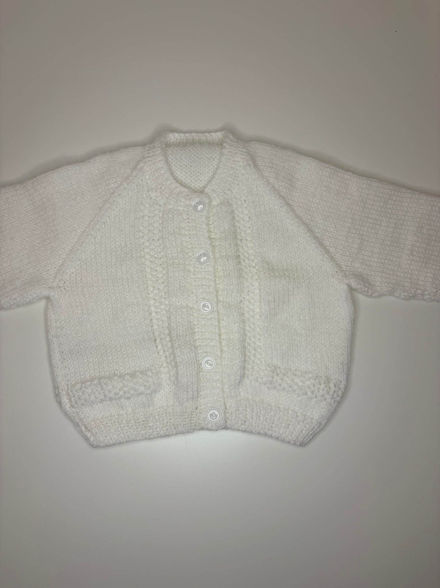0-3 Months Personalised Hand Knitted Cardigan