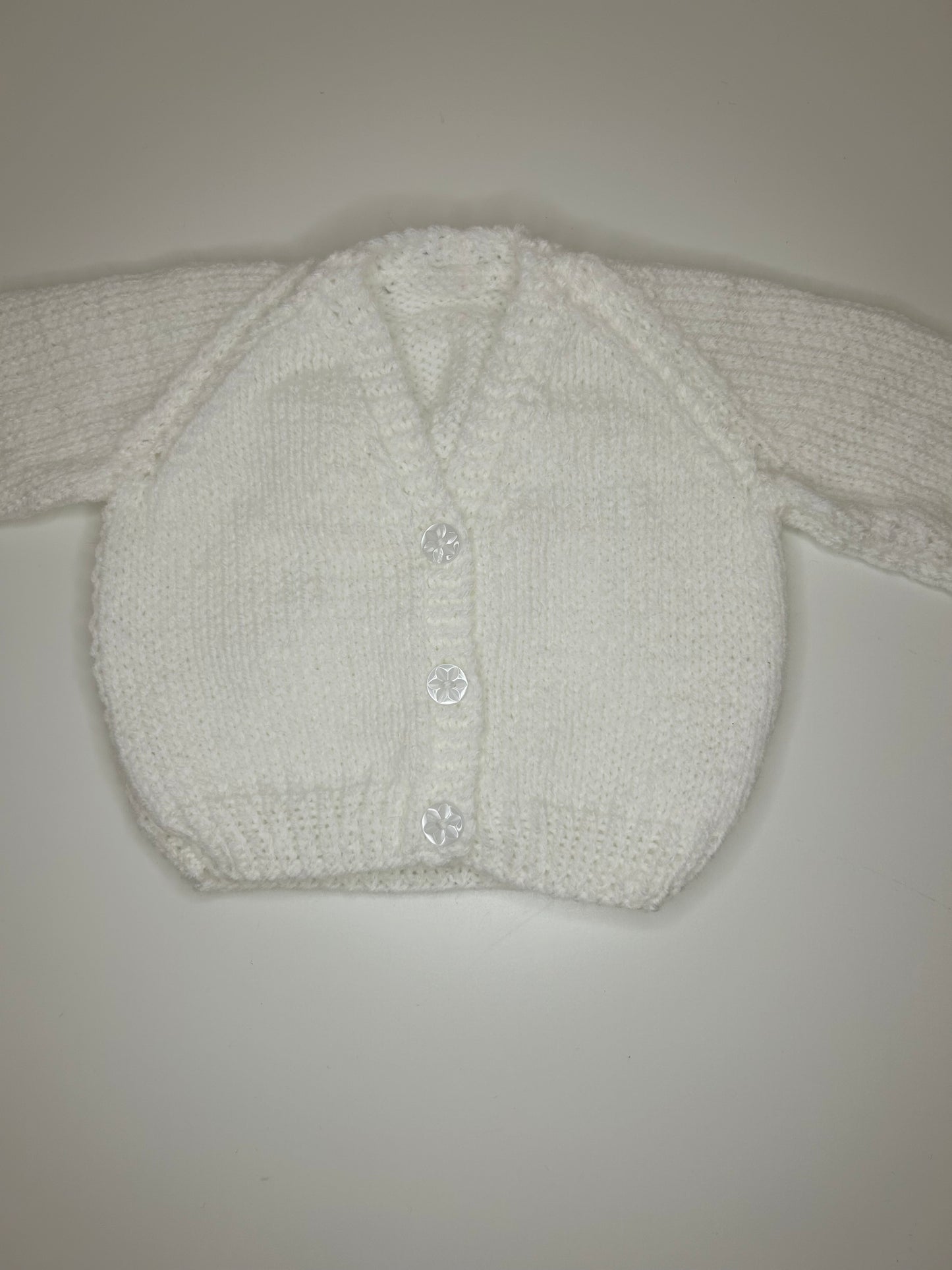 Newborn Personalised Hand Knitted Cardigan