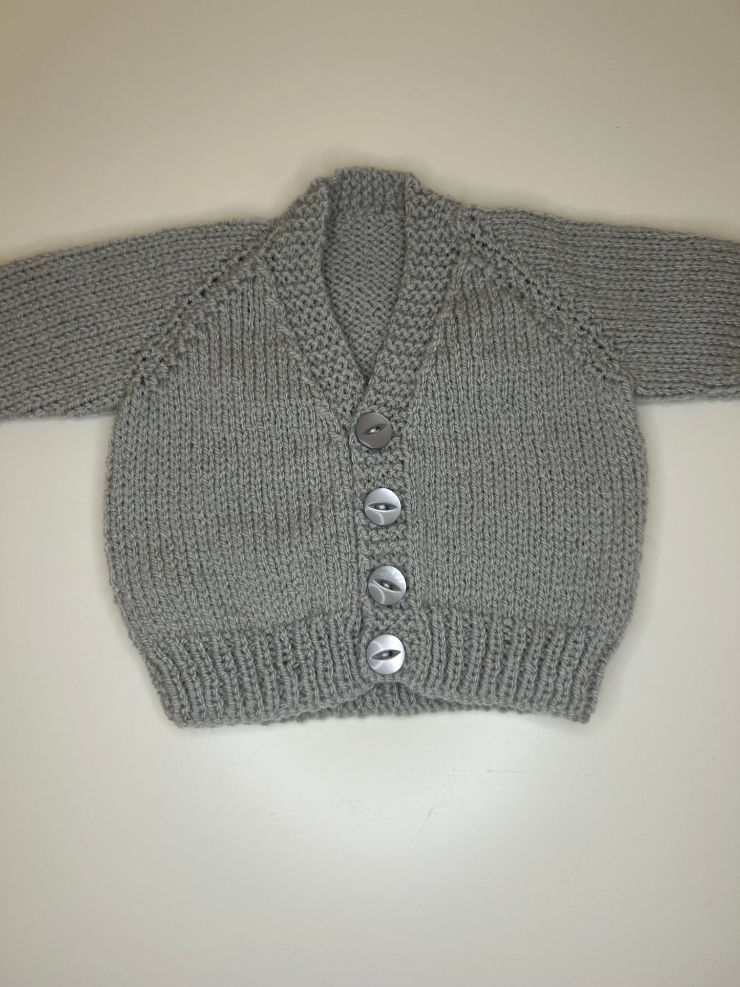 0-3 Months Personalised Hand Knitted Cardigan