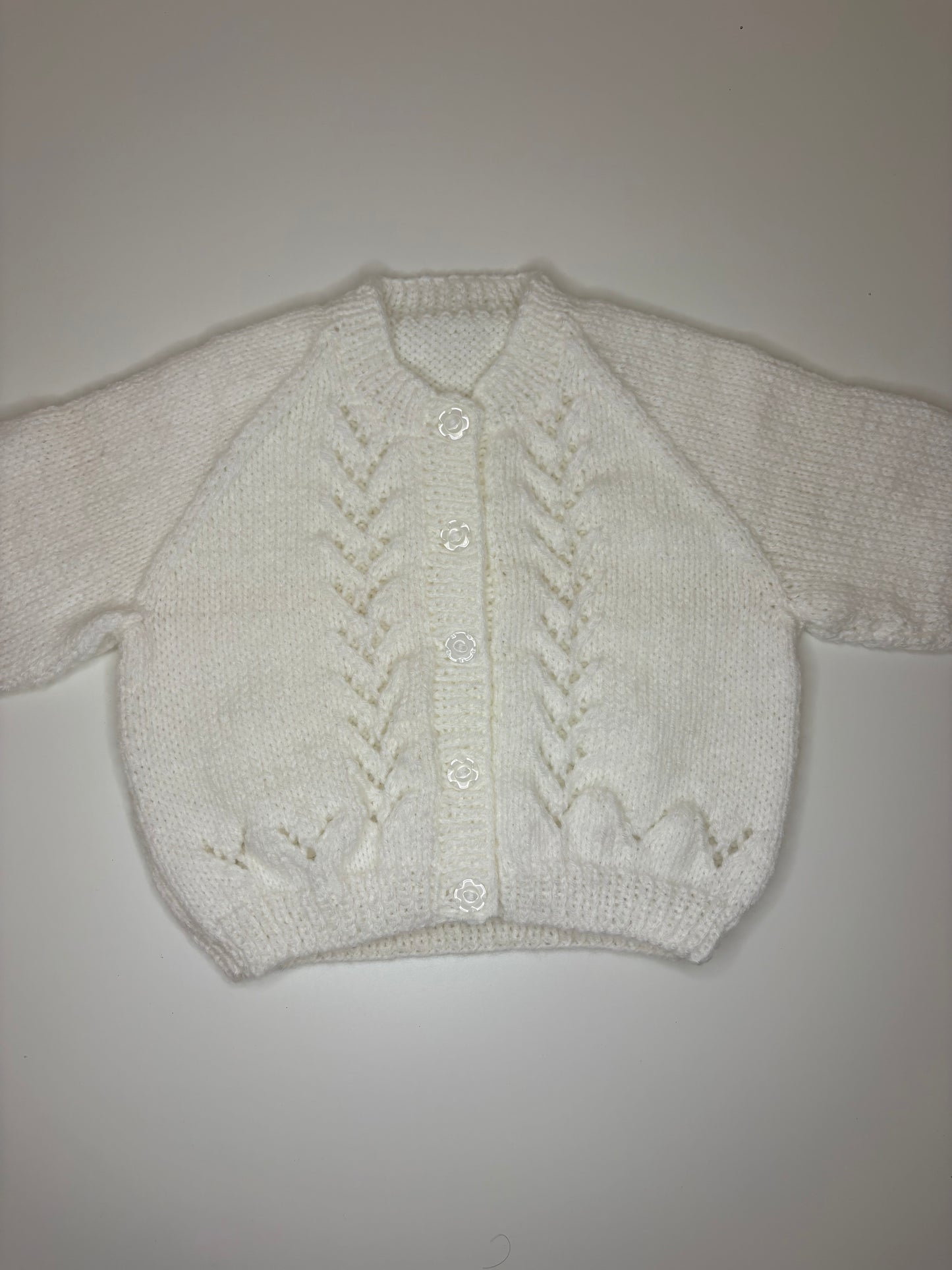 0-3 Months Personalised Hand Knitted Cardigan