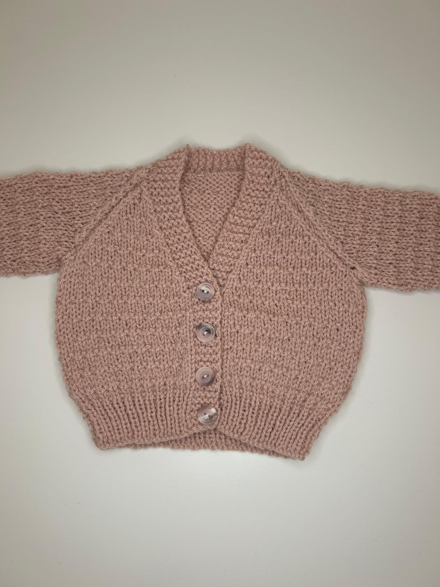 0-3 Months Personalised Hand Knitted Cardigan