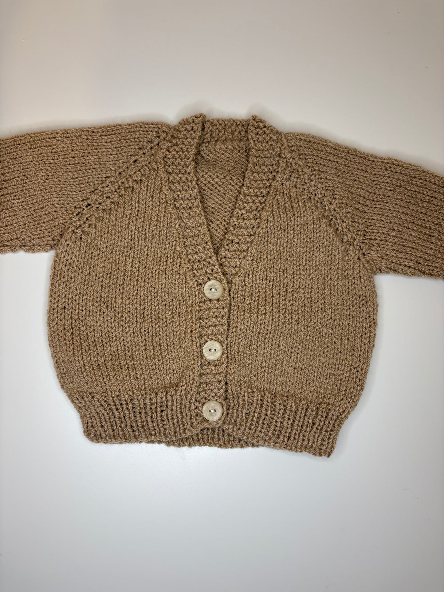 0-3 Months Personalised Hand Knitted Cardigan
