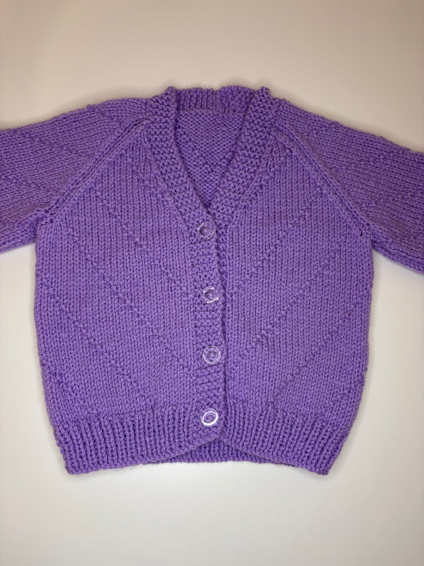 6-12 Months Personalised Hand Knitted Cardigan