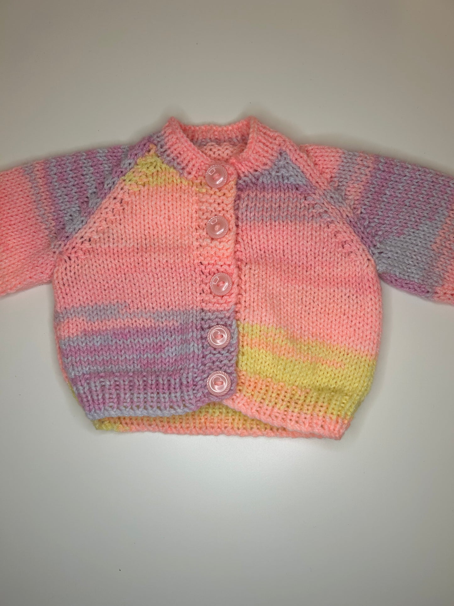 0-3 Months Personalised Hand Knitted Cardigan