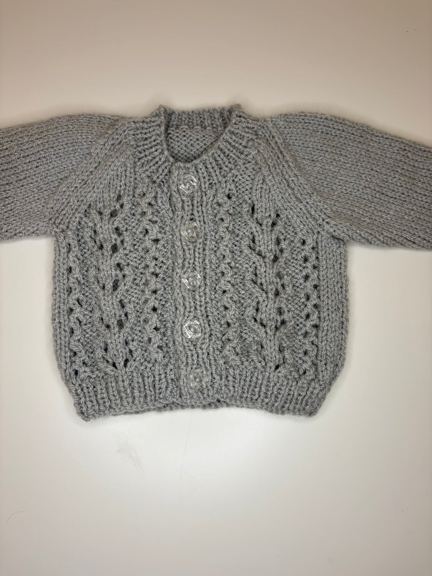 Newborn Personalised Hand Knitted Cardigan
