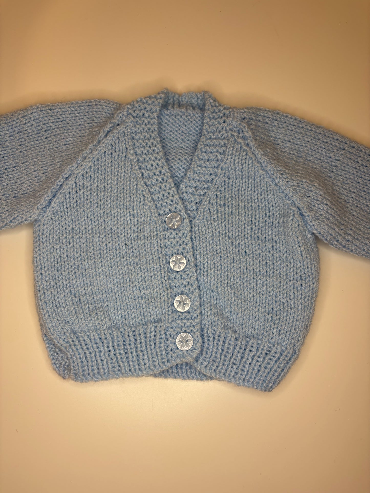 0-3 Months Personalised Hand Knitted Cardigan