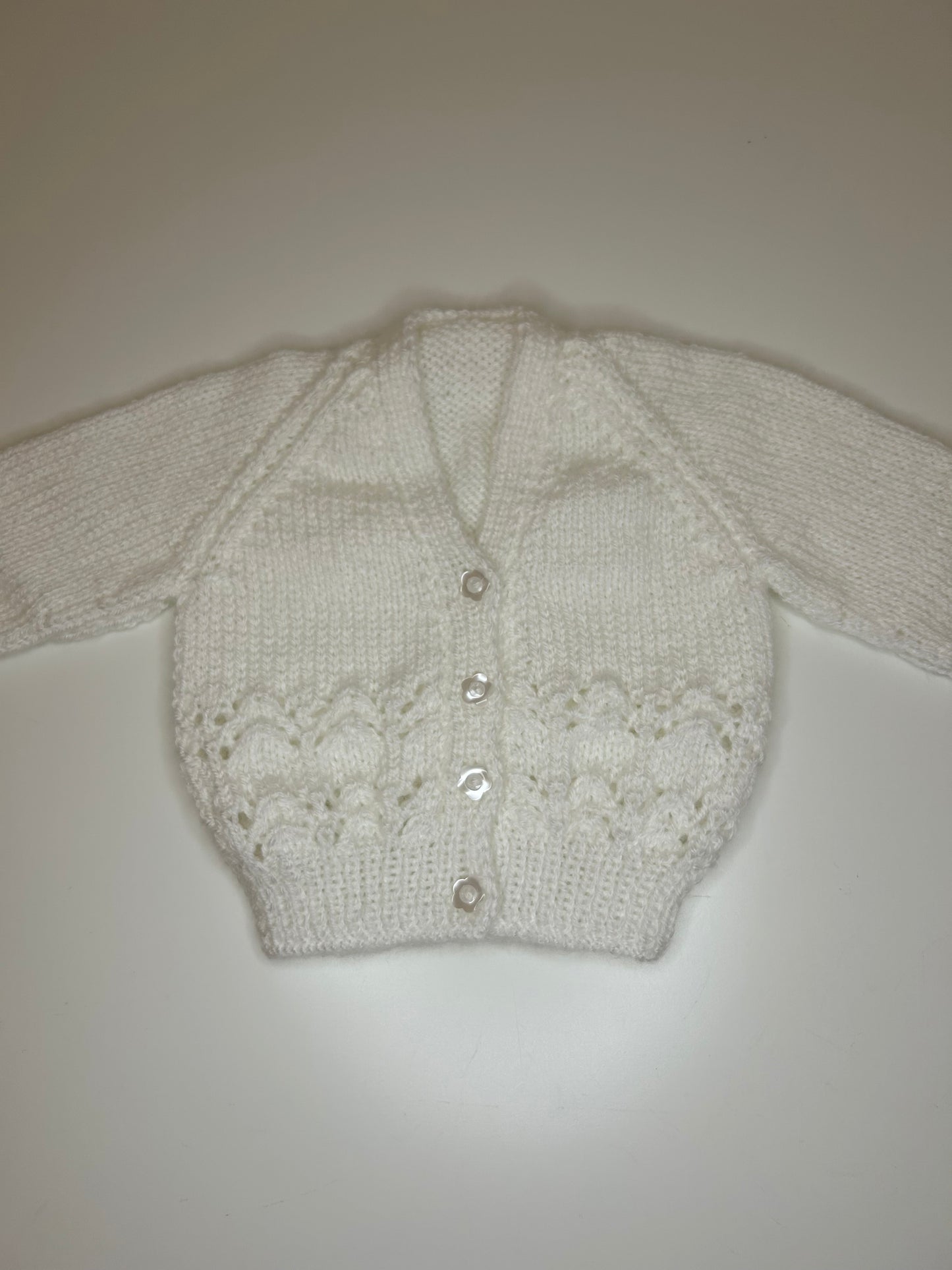 0-3 Months Personalised Hand Knitted Cardigan