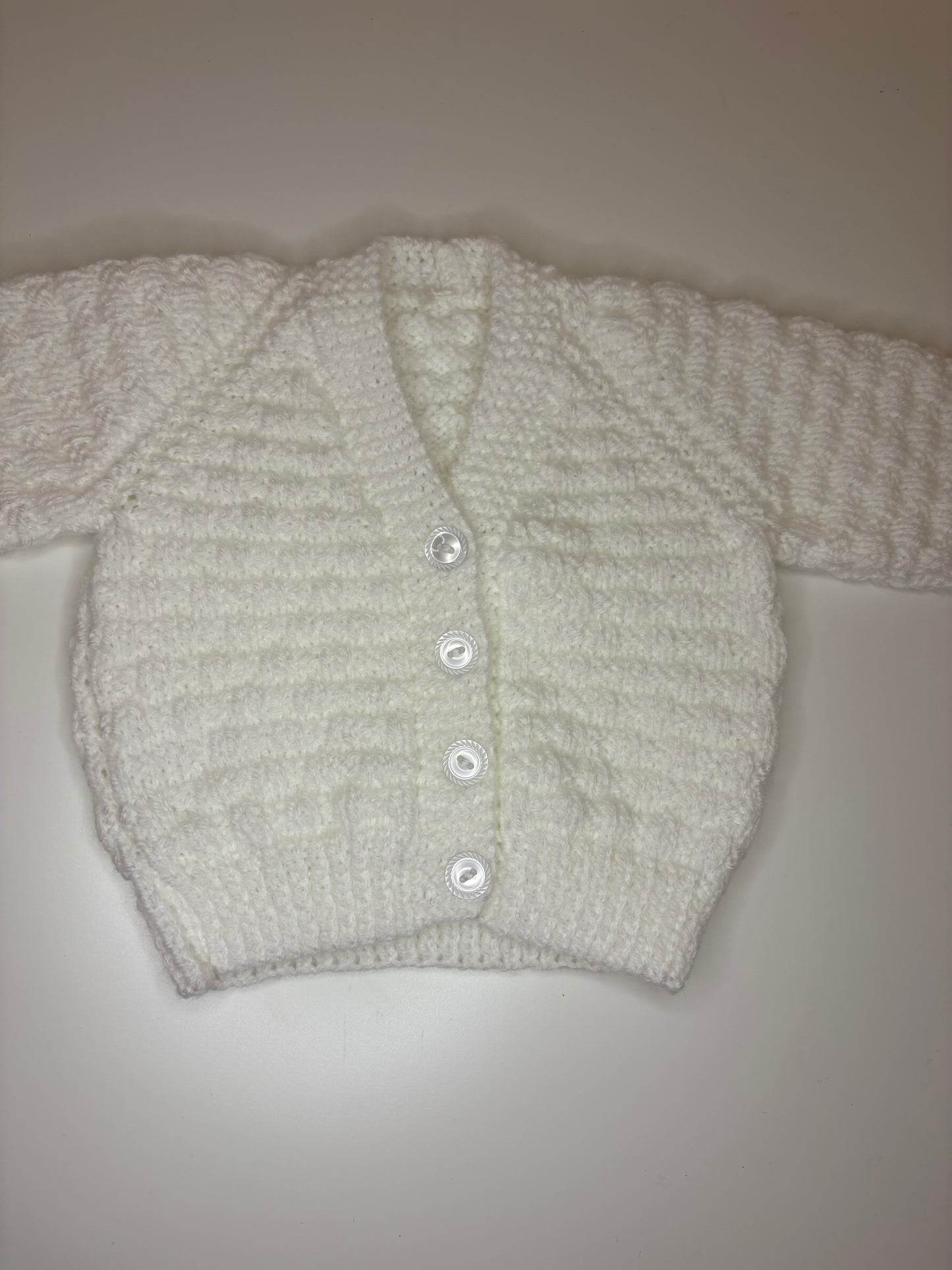 0-3 Months Personalised Hand Knitted Cardigan