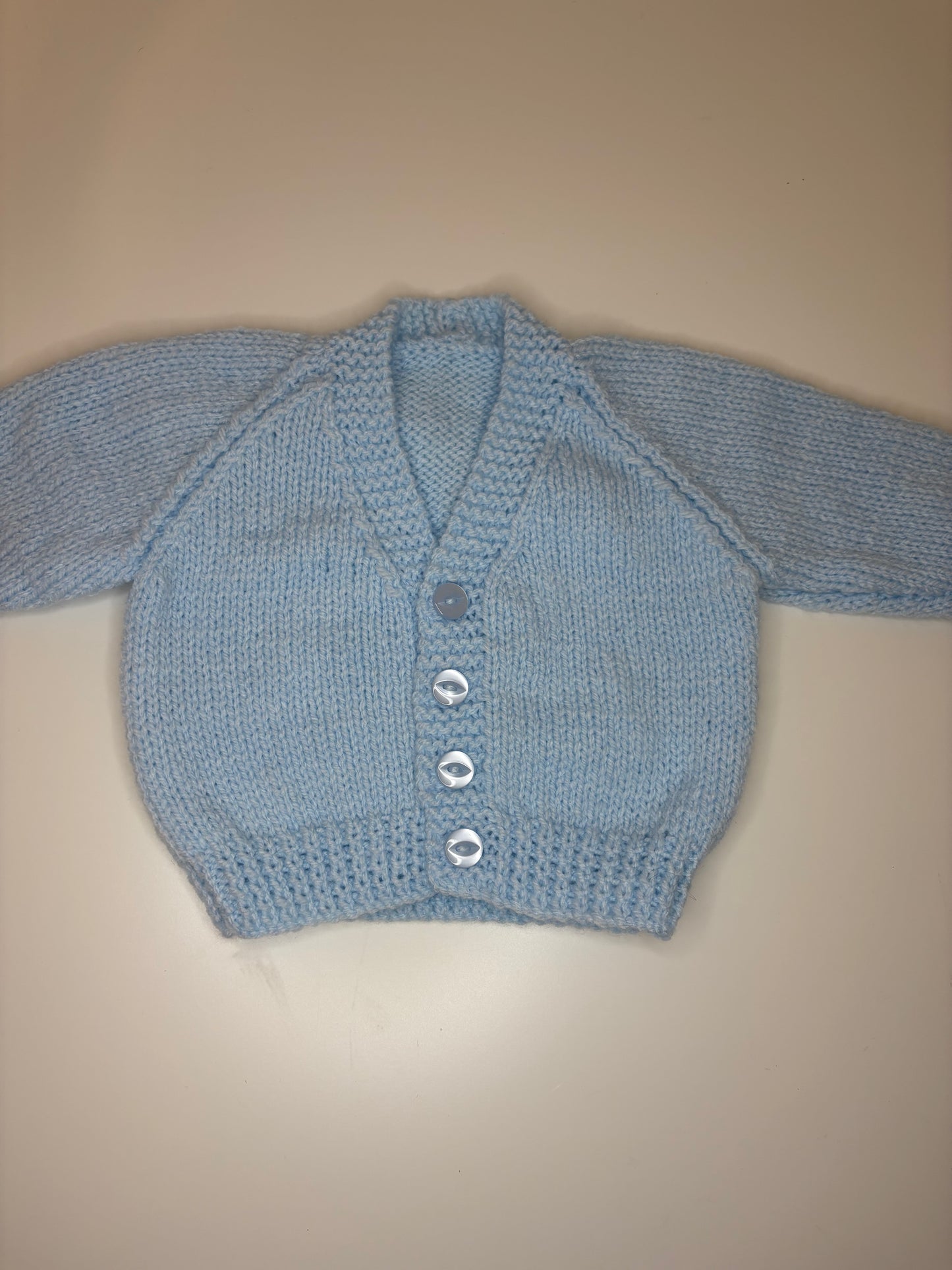 0-3 Months Personalised Hand Knitted Cardigan