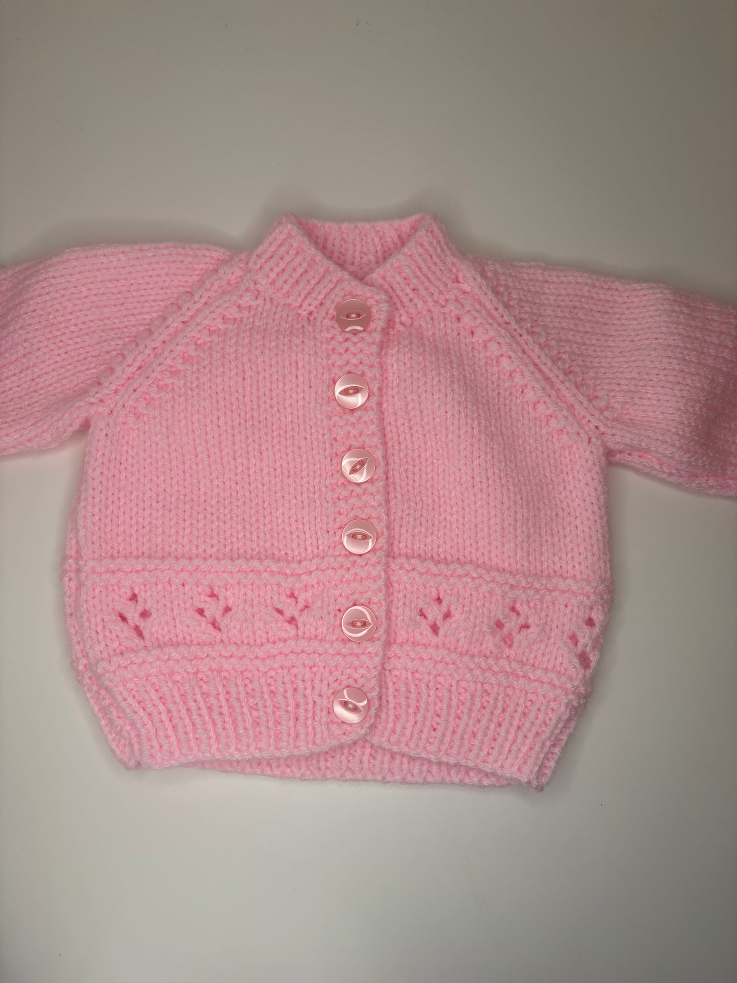 Newborn Personalised Hand Knitted Cardigan