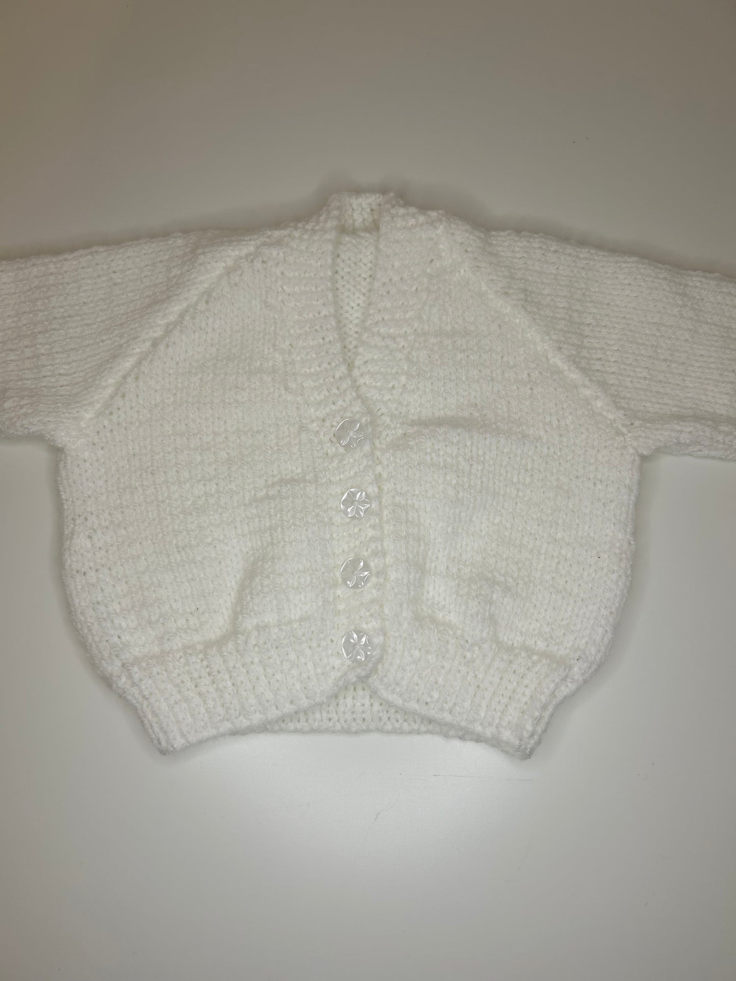 0-3 Months Personalised Hand Knitted Cardigan