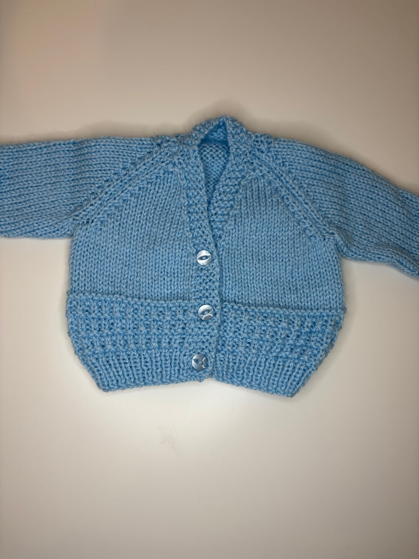 Newborn Personalised Hand Knitted Cardigan
