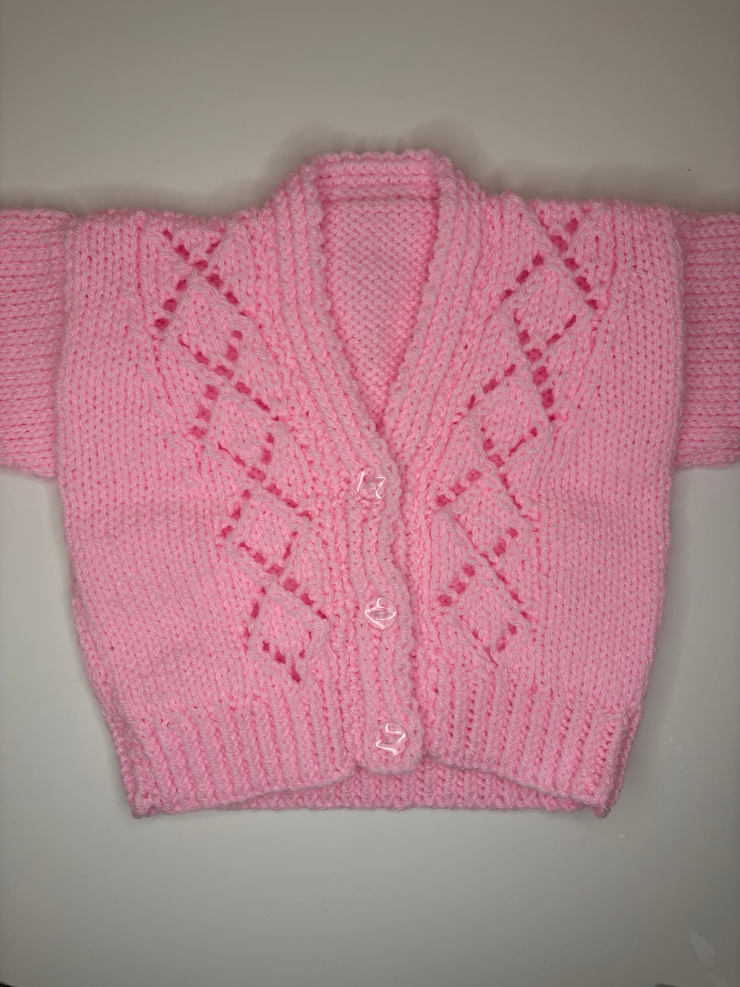 0-3 Months Personalised Hand Knitted Cardigan