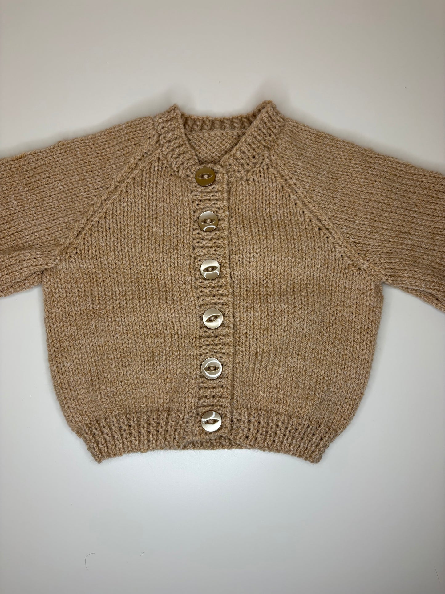 0-3 Months Personalised Hand Knitted Cardigan