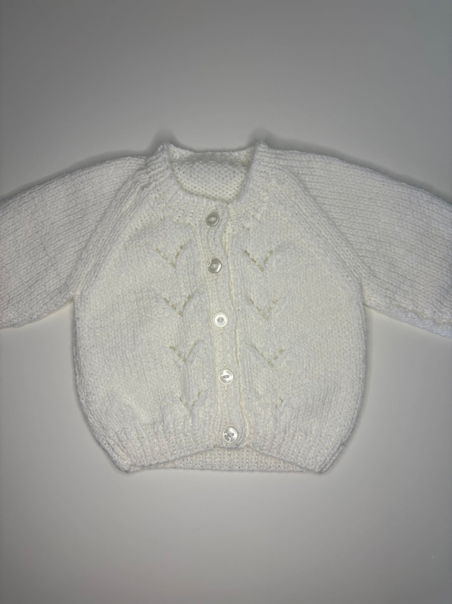 0-3 Months Personalised Hand Knitted Cardigan