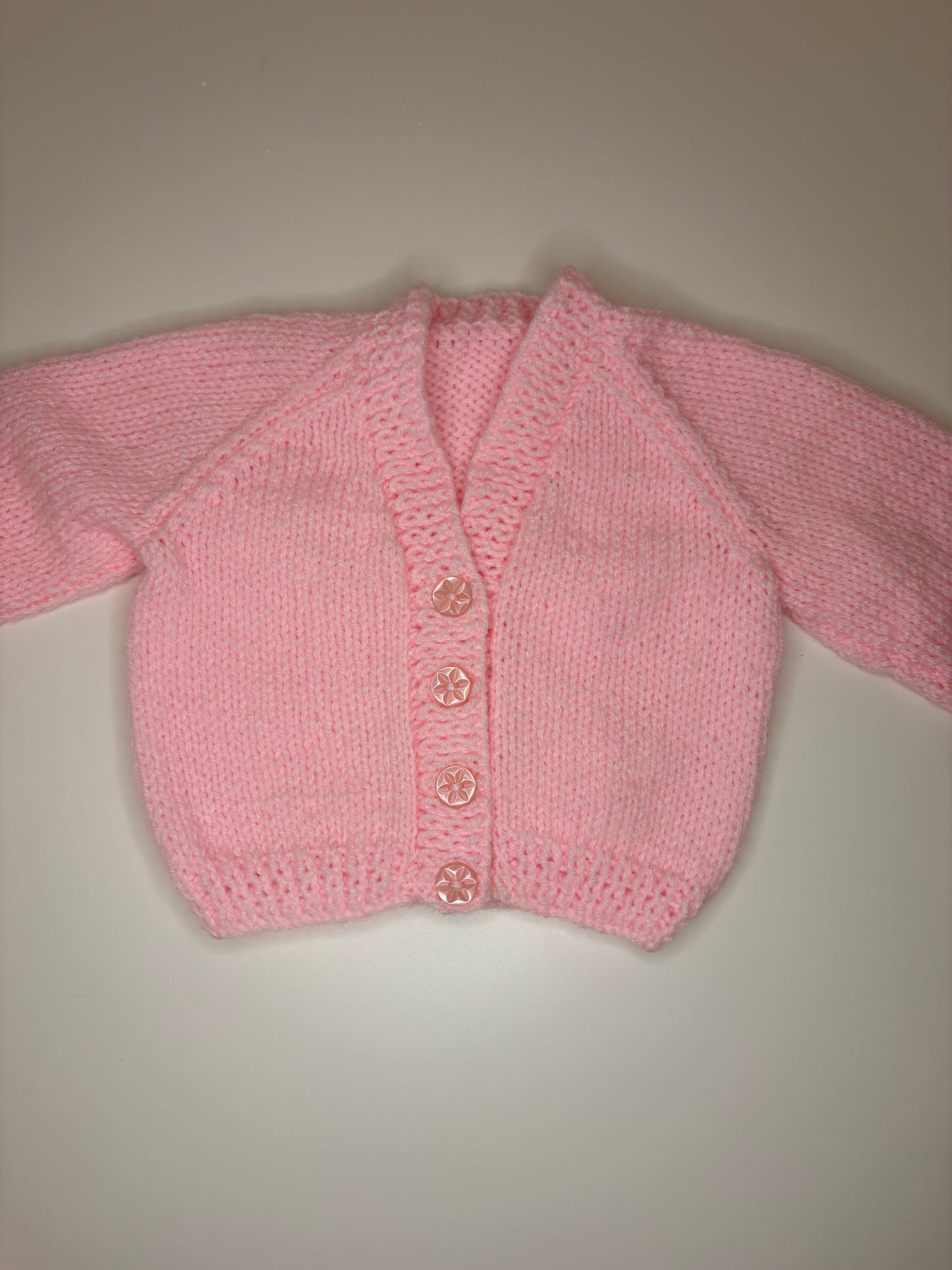 Newborn Personalised Hand Knitted Cardigan