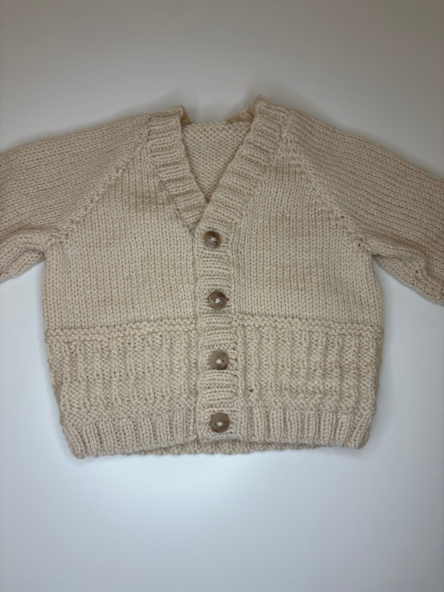 3- 6 Months Personalised Hand Knitted Cardigan